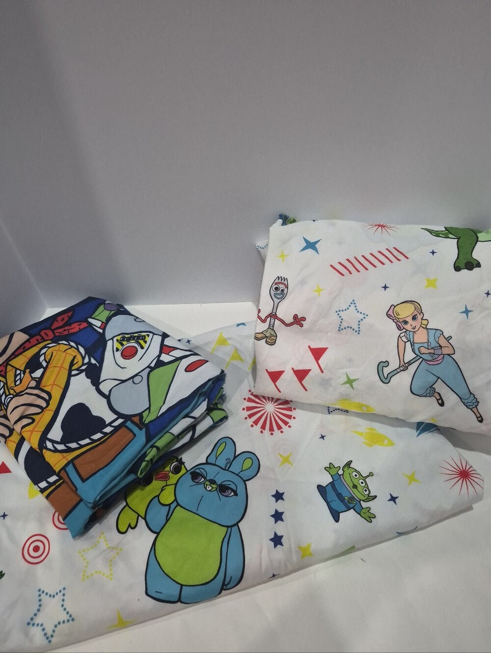 Children's Full Sheet Set Toy Story Buzz & Woody With Two Reversible Pillowcase